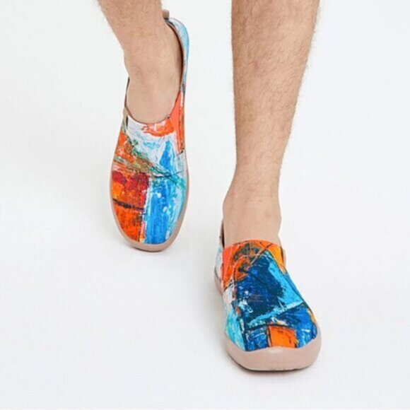 UIN Other - Men Slip On Shoes UIN Canvas Comfortable Loafers Men Size 8 Art Vision